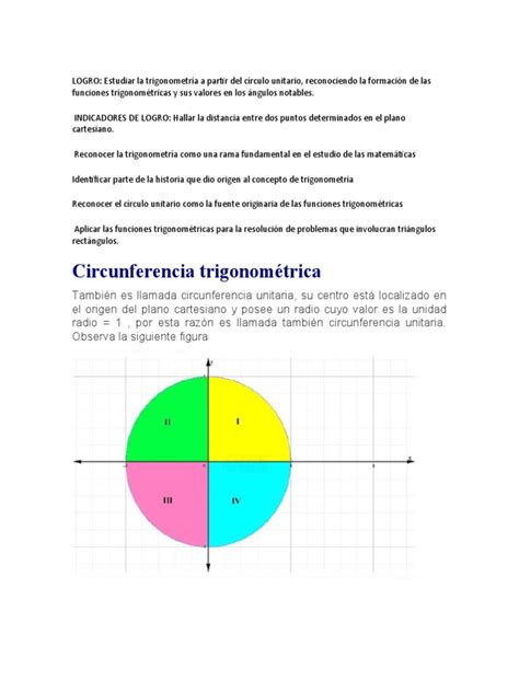 Circunferencia Unitaria Pdf