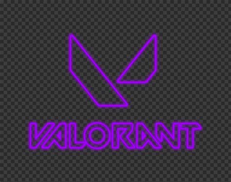Hd Valorant Neon Purple Logo With Symbol Png Citypng