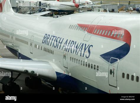 British Airways Boeing 747 400 At Terminal 5 Heathrow Airport Stock