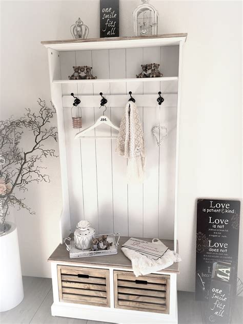 Bambus sitzhocker mit stauraum, naturoptik, große sitzbank & kissen, badhocker. Landhausstil Garderobe