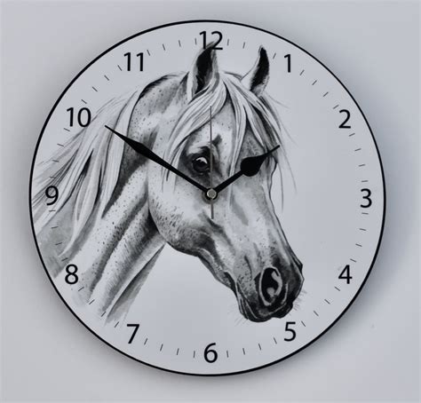 White Horse Wall Clock Clk Eq01 Waggydogz