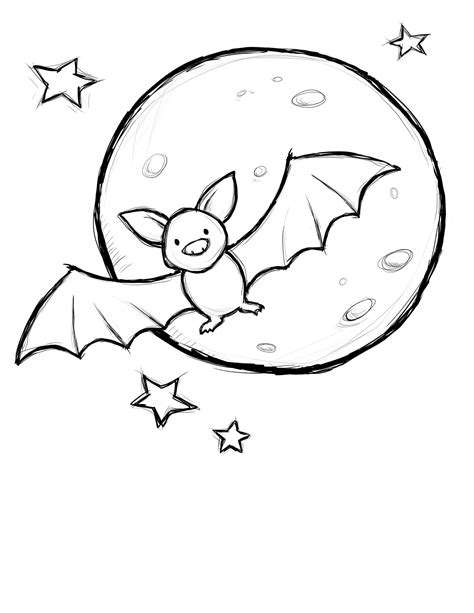 Halloween Bat Coloring Pages For Kids Coloring Pages