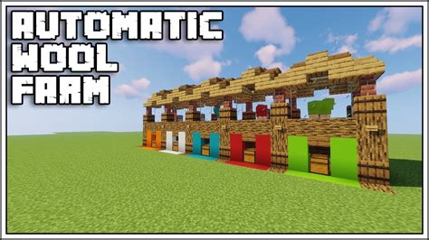 How To Build A Simple Automatic Wool Farm Tutorial Youtube