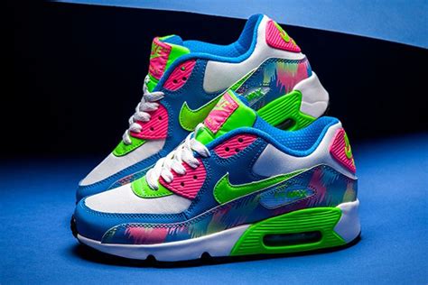 Nike Air Max 90 Print Gs Neon 90s Sneaker Freaker