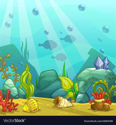 Cartoon underwater Royalty Free Vector Image - VectorStock