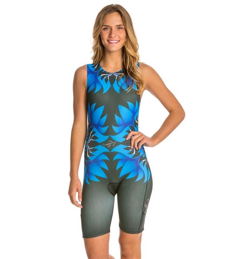 Triflare Womens Blue Lotus Trisuit At Free Shipping