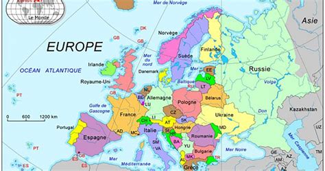 Europe Carte Voyage Carte Plan