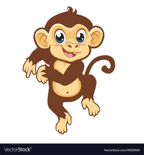 Monkey Mascot Cartoon Royalty Free Vector Image