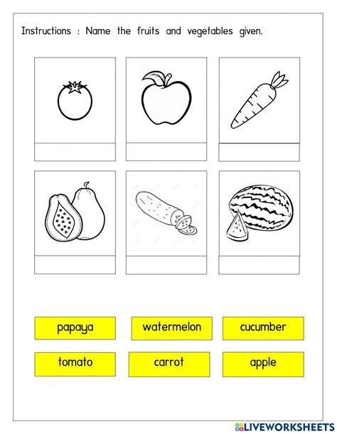 Fruits And Seeds Interactive Worksheet Live Worksheets