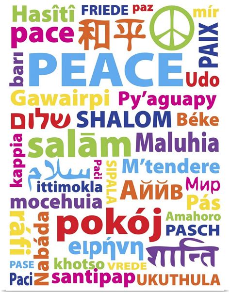 Poster Print Wall Art entitled Peace Every Language  eBay