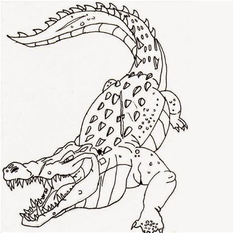 Crocodiles Colour Drawing HD Wallpaper | Super coloring pages, Animal