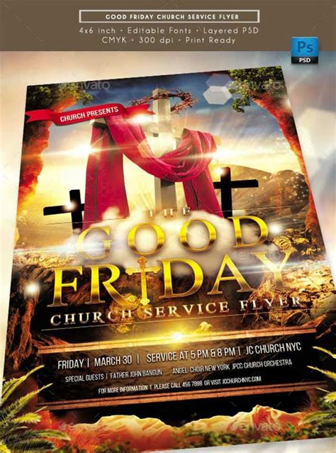 33 Good Friday Flyer Templates Free Psd Ai Indesign Word Format