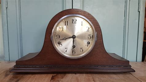 Vintage Westminster Chimes Mantel Clock Antique Napoleon Hat Etsy Uk