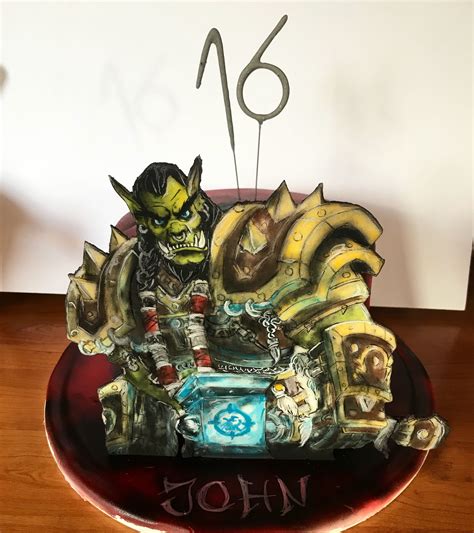 World Of Warcraft Cake Thrall Orc World Of Warcraft Cake Ideas