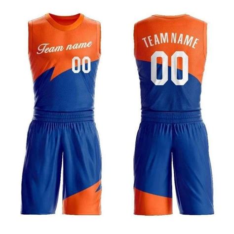 From 3499 Custom Orangeblue Basketball Jersey Set Mesh Blank Team