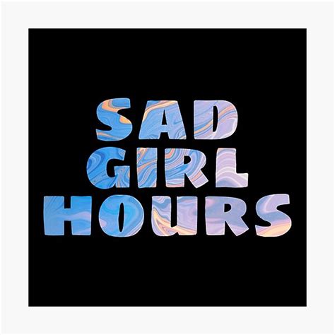 Sad Girl Hours Marble Font Graphic Photographic Print By Heyjessicaho