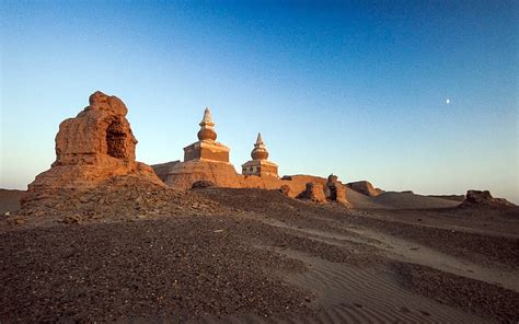 Hd Wallpaper Inner Mongolia Ejina Qi Black Castle Ruins Sky Clear