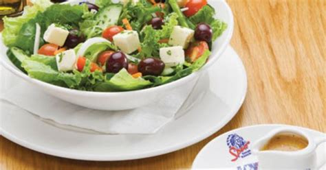 Greek Salad Spurs Garden Salad Topped With Olives And Feta At Spur