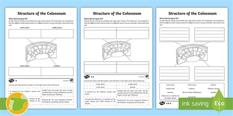 The Colosseum Differentiated Worksheet Worksheet Twinkl