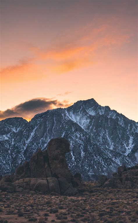 Download Wallpaper 950x1534 Sunset Mountains Rocks Cliffs Landscape