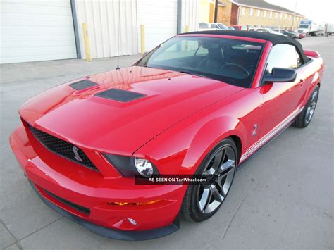 2007 Ford Mustang Shelby Gt 500 Svt Convertible Red 540hp Supercharged