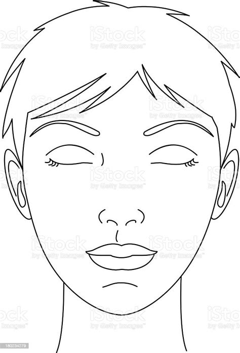 Womans Face Eyes Closed Stock Illustration Download Image Now Istock