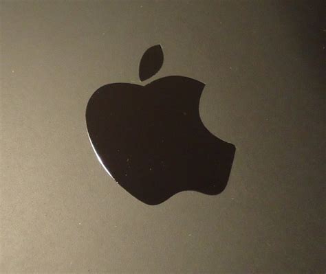 Apple Label Aufkleber Sticker Badge Logo Metalchrome