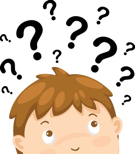 Boy Thinking With Question Marks Vector 3115968 Vector Art At Vecteezy