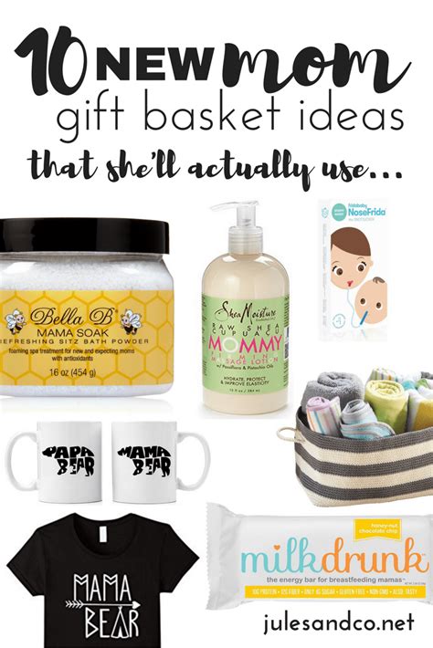 Need a cool and creative diy gift idea that mom will love? 10 Practical Ideas for a New Mom Gift Basket (That She'll ...