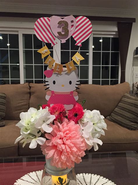 Hello Kitty Centerpieces Diy Party Decorations Party Themes Hello