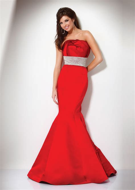 She Fashion Club Strapless Red And White Wedding Dresses