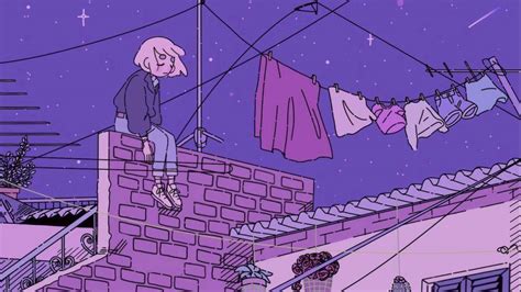 Quote, purple background, purple sky, vaporwave, golden aesthetics. Aesthetic Anime Wallpapers For Laptop - Anime Wallpaper HD