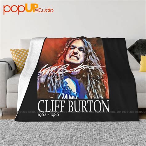 Cliff Burton Rock Band Tribute Blanket Home Raschel On The Sofa Couch