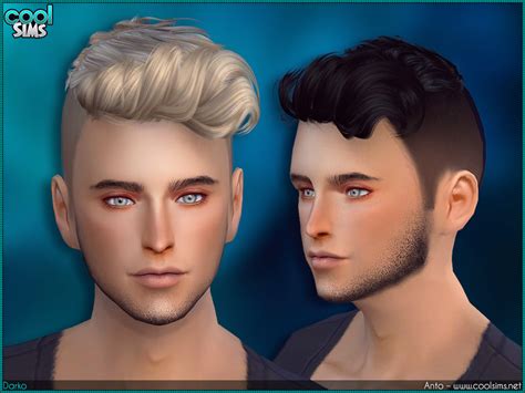 Sims 4 Hairs The Sims Resource Anto Darko Hairstyle By Alesso Aff