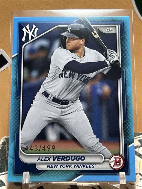 Bowman Alex Verdugo Blue Paper Ny Yankees Ebay