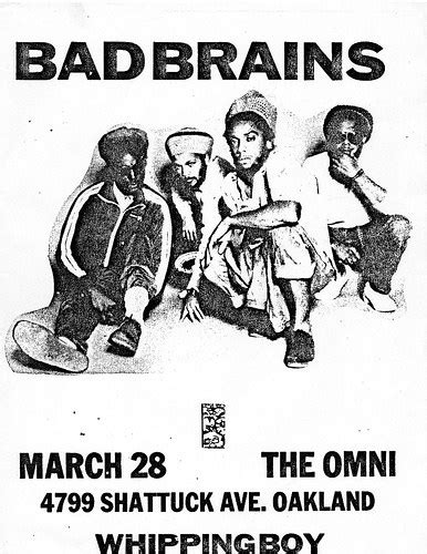 Bad Brains Oakland Ca 3 28 Unknown Year Hardcore Show Flyers