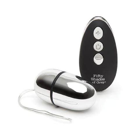 Fifty Shades Of Grey Relentless Vibrations Remote Control Pleasure Egg Vibrator Silver 1s