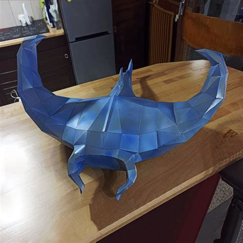 Papercraft Template To Make A Paper Manta Ray Sculpture In 2020 Paper