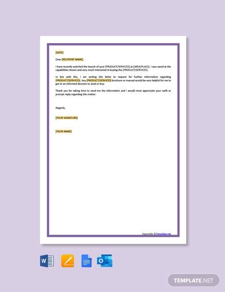 Tips for writing a request letter. FREE Information Request Letter Template - Word (DOC) | Google Docs | Apple (MAC) Pages ...