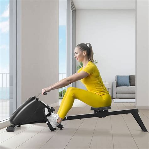 Goplus Magnetic Rowing Machine Foldable Exercise Rower With 10 Level