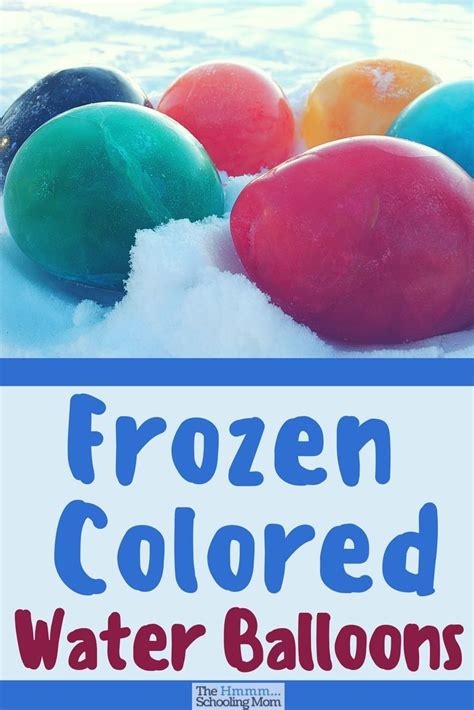 Frozen Colored Water Balloons Does It Work Water Balloons Frozen