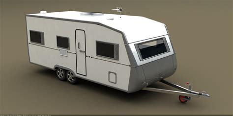 3d Model Caravan Trailer