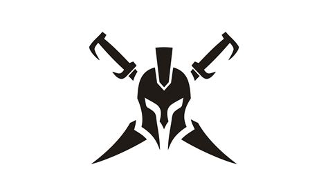 Spartan Warrior Helmet Sword Armor Logo Graphic By Enola99d · Creative