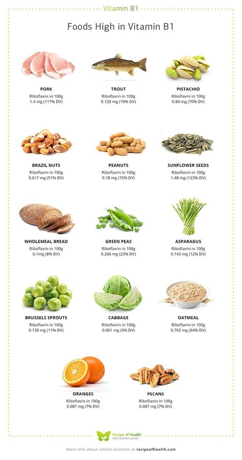 Top Foods High In Vitamin B Vitamin B Known As Thiamine Can