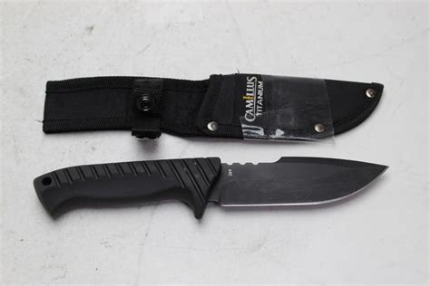 Camillus Titanium 440 Fixed Blade Knife And Sheath Property Room