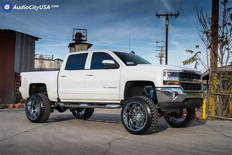 2016 Chevy Silverado 1500 24x14 Hostile Wheels Stryker Offroad Rims