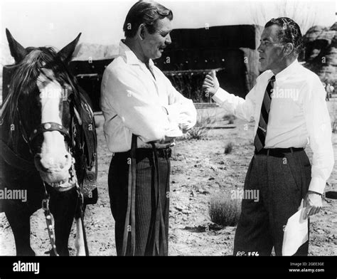 CLARK GABLE And ED SULLIVAN On Set Location Candid During Filming Of