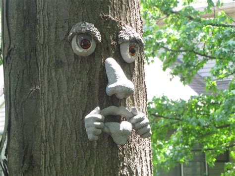 Tree Face Tree Faces Mosaic Garden Tree People