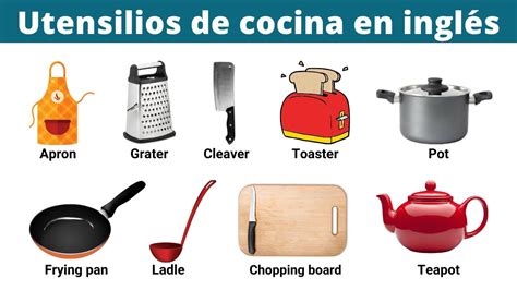 Los Nombres De Los Utensilios De Cocina En Inglés Youtube