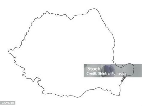 Ilustración De Rumania Mapa Gráfico Dibujo A Mano Alzada De Esquema